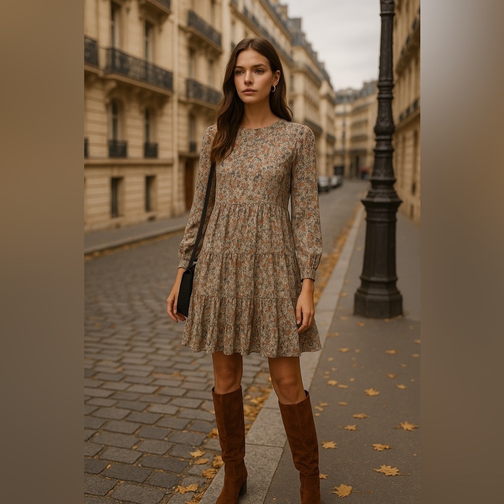 Floral Long Sleeve Dress ๐ท - Picture 6 of 16